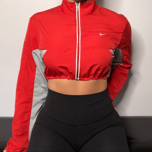 nike jacket crop top